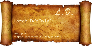 Lorch Dániel névjegykártya